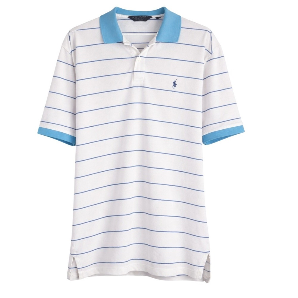 Polo Ralph Lauren Striped Polo Shirt Blue White Pro Fit Classic XL